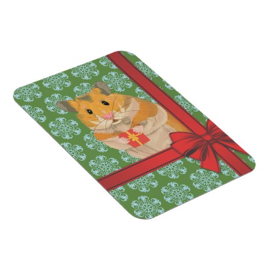 Hammy Kersthamster kerst Magneet (Rechterzijde)