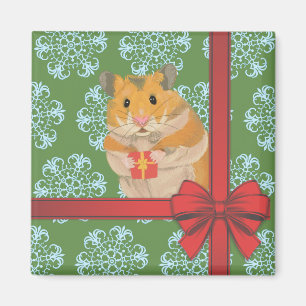 Hammy Kersthamster kerst Magneet