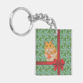 Hammy Kersthamster kerst Sleutelhanger (Voorkant Links)