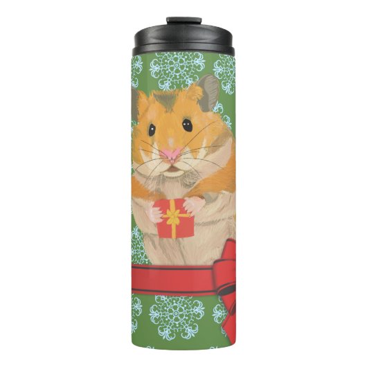 Hammy Kersthamster kerst Thermosbeker (Voorkant)