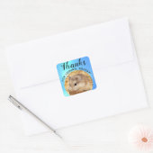 HammyVille - Cute Hamster-Bedankt voor komplein Vierkante Sticker (Envelop)