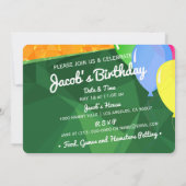 HammyVille - Cute Hamster Birthday Invitation Kaar Kaart (Achterkant)