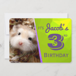 HammyVille - Cute Hamster Birthday Invitation Kaar Kaart
