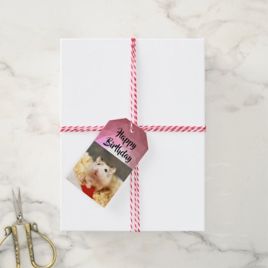 Hammyville - Cute Hamster Cadeaulabel (Met Touw)