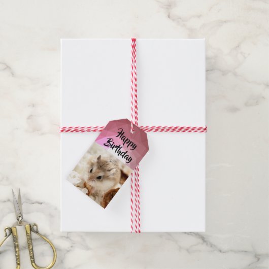 Hammyville - Cute Hamster Cadeaulabel (Met Touw)
