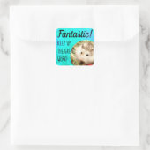 HammyVille - Cute Hamster Fantastic Great Work Vierkante Sticker (Tas)