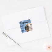 HammyVille - Cute Hamster Fantastic Great Work Vierkante Sticker (Envelop)