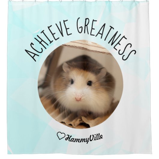 HammyVille - Cute Hamster Fresh & Squeeky Clean Douchegordijn (Voorkant)