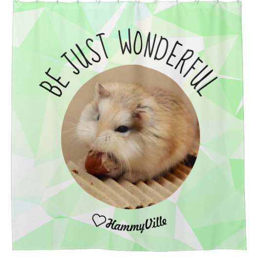 HammyVille - Cute Hamster Fresh & Squeeky Clean Douchegordijn (Voorkant)