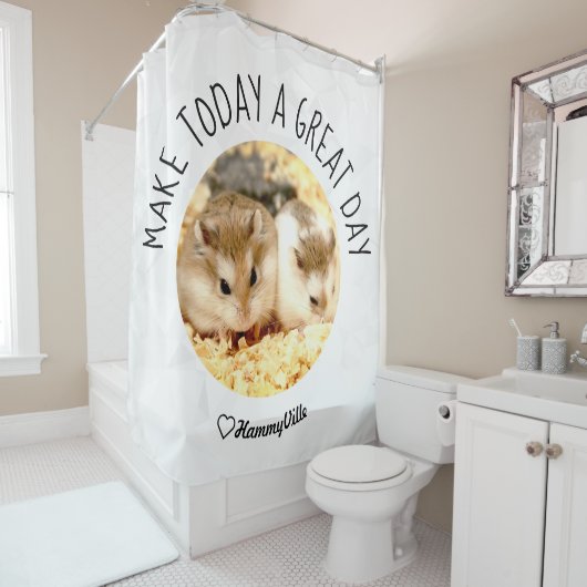 HammyVille - Cute Hamster Fresh & Squeeky Clean Douchegordijn (In situ)
