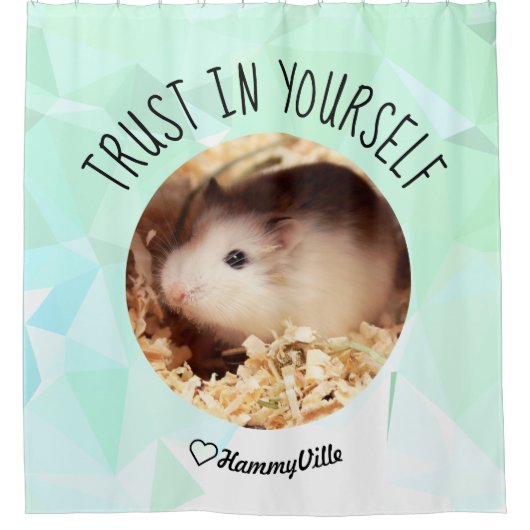 HammyVille - Cute Hamster Fresh & Squeeky Clean Douchegordijn (Voorkant)