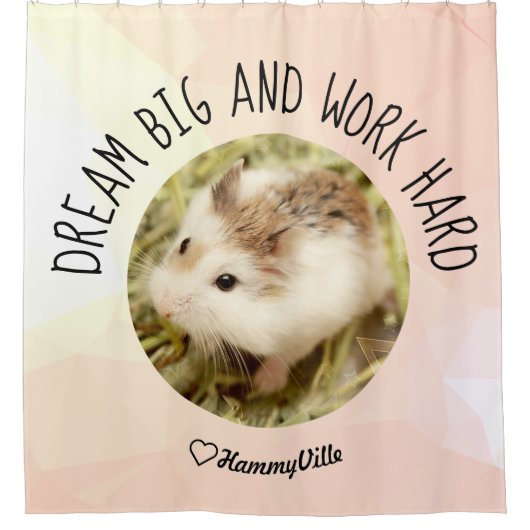 HammyVille - Cute Hamster Fresh & Squeeky Clean Douchegordijn (Voorkant)