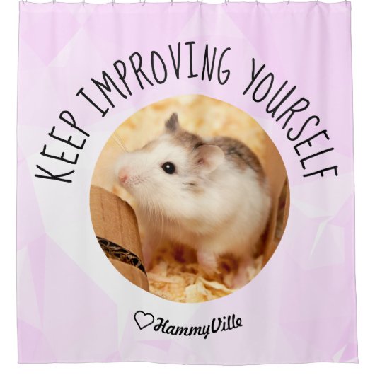 HammyVille - Cute Hamster Fresh & Squeeky Clean Douchegordijn (Voorkant)