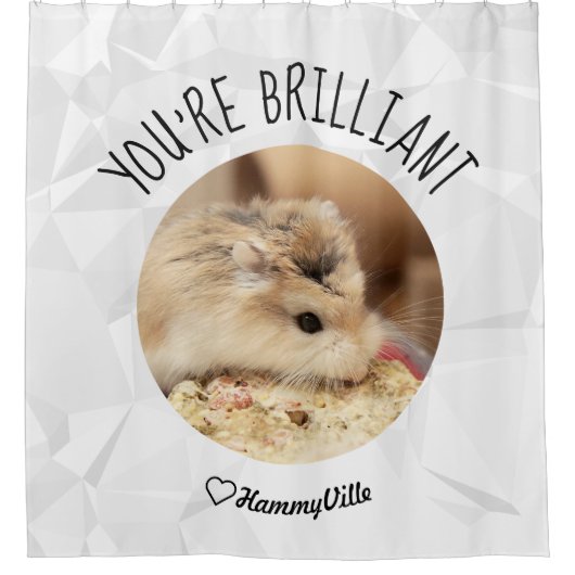 HammyVille - Cute Hamster Fresh & Squeeky Clean Douchegordijn (Voorkant)