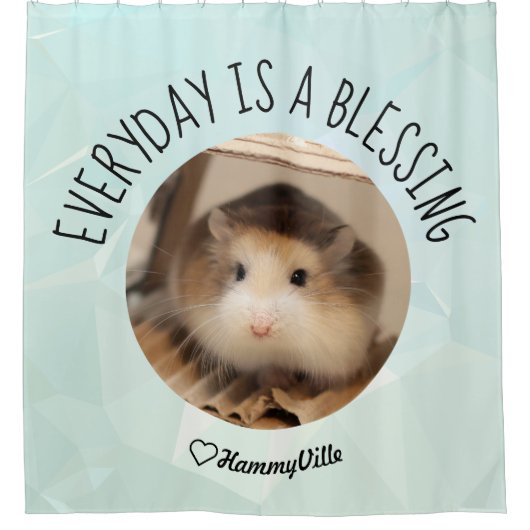 HammyVille - Cute Hamster Fresh & Squeeky Clean Douchegordijn (Voorkant)