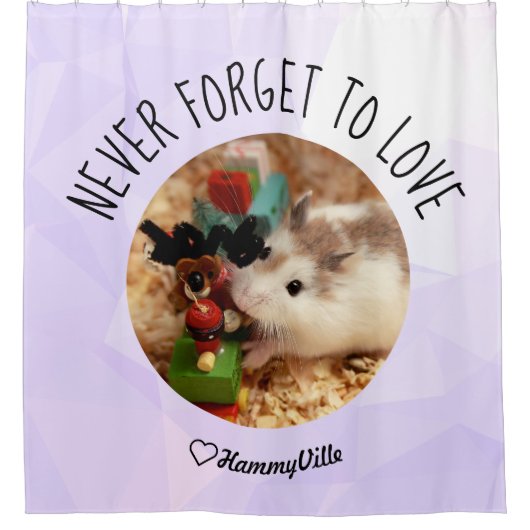 HammyVille - Cute Hamster Fresh & Squeeky Clean Douchegordijn (Voorkant)