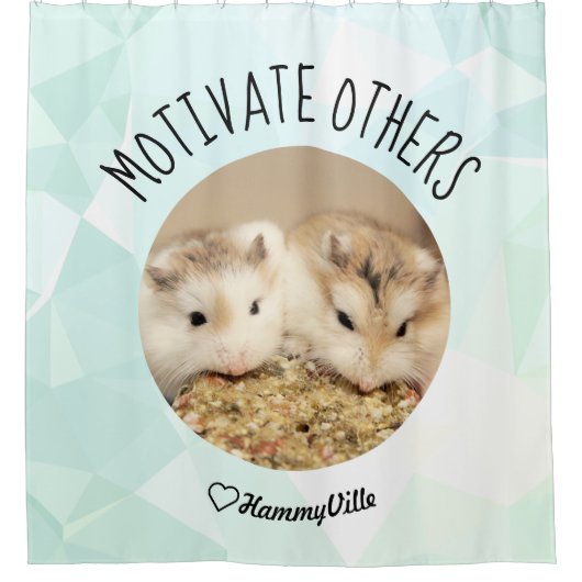 HammyVille - Cute Hamster Fresh & Squeeky Clean Douchegordijn (Voorkant)