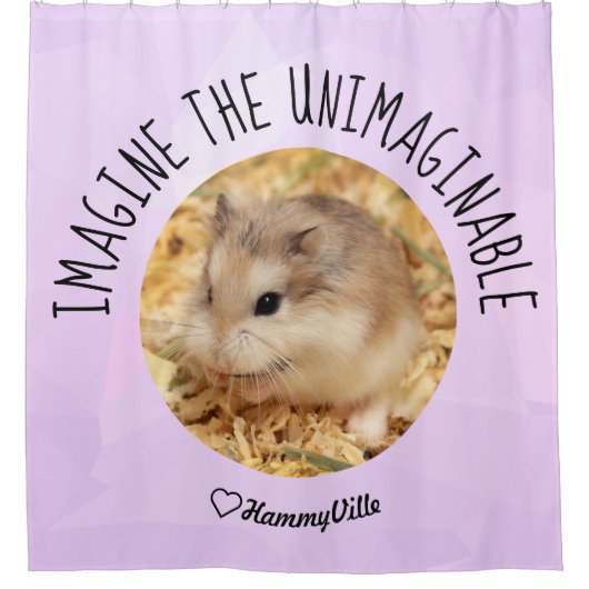 HammyVille - Cute Hamster Fresh & Squeeky Clean Douchegordijn (Voorkant)