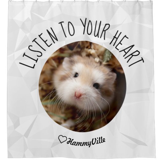 HammyVille - Cute Hamster Fresh & Squeeky Clean Douchegordijn (Voorkant)