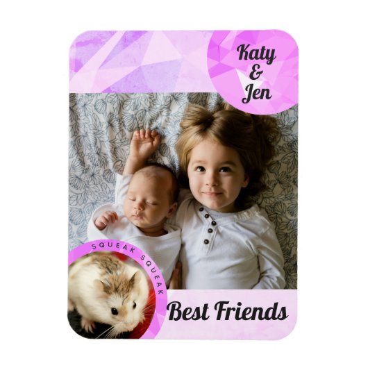 HammyVille - Cute Hamster Friendship Personalize Magneet (Verticaal)