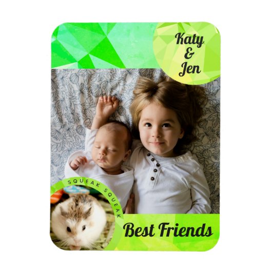 HammyVille - Cute Hamster Friendship Personalize Magneet (Verticaal)