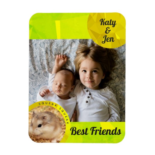 HammyVille - Cute Hamster Friendship Personalize Magneet (Verticaal)