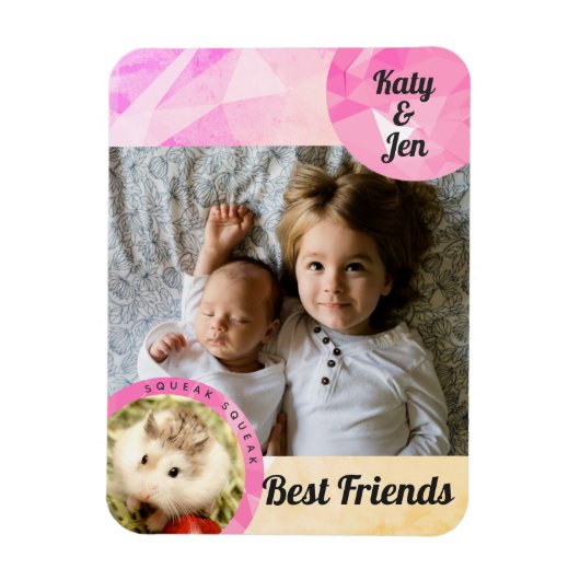 HammyVille - Cute Hamster Friendship Personalize Magneet (Verticaal)