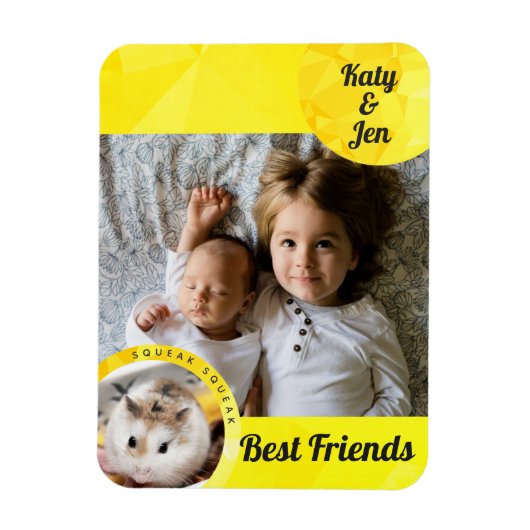 HammyVille - Cute Hamster Friendship Personalize Magneet (Verticaal)
