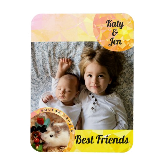 HammyVille - Cute Hamster Friendship Personalize Magneet (Verticaal)