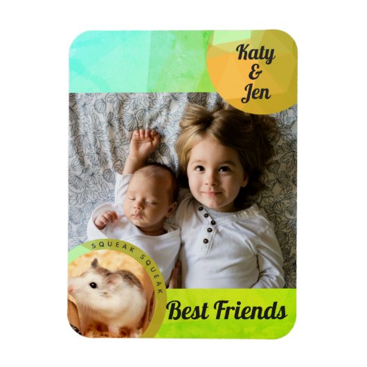 HammyVille - Cute Hamster Friendship Personalize Magneet (Verticaal)