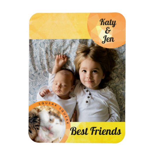 HammyVille - Cute Hamster Friendship Personalize Magneet (Verticaal)