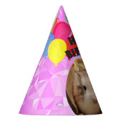 Hammyville - Cute Hamster Fuschia Pareltjes Feesthoedjes (Links)