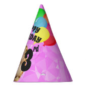 Hammyville - Cute Hamster Fuschia Pareltjes Feesthoedjes (Rechts)