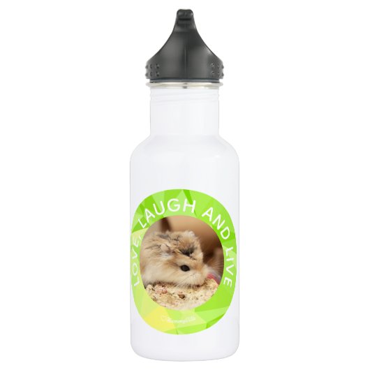 Hammyville - Cute Hamster Gepersonaliseerd je eige Waterfles (Rechts)