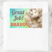 HammyVille - Cute Hamster Great Job Bravo Rechthoekige Sticker (Tas)