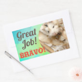 HammyVille - Cute Hamster Great Job Bravo Rechthoekige Sticker (Envelop)