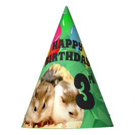 Hammyville - Cute Hamster Green Pareltjes Feesthoedjes