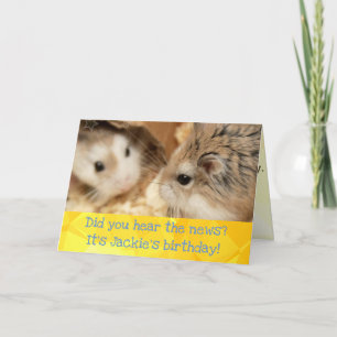 Hammyville - Cute Hamster Happy Birthday Card Kaart
