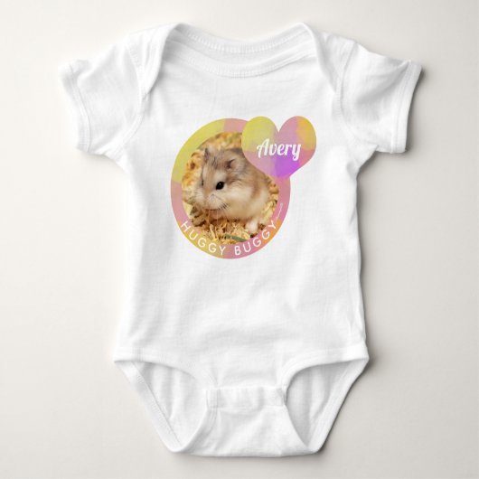 HammyVille - Cute Hamster Heart Huggy Buggy Romper (Voorkant)