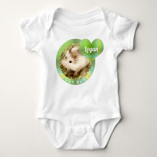 HammyVille - Cute Hamster Heart Huggy Buggy Romper (Voorkant)