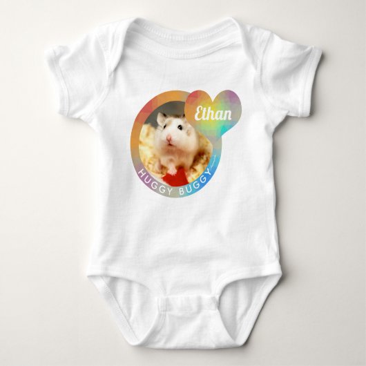 HammyVille - Cute Hamster Heart Huggy Buggy Romper (Voorkant)