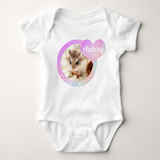 HammyVille - Cute Hamster Heart Huggy Buggy Romper (Voorkant)