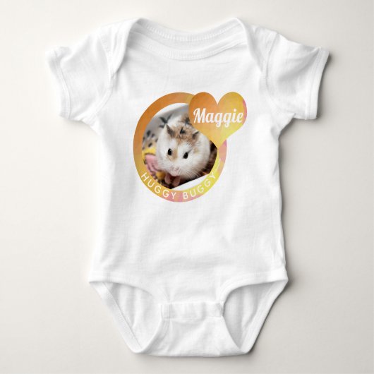 HammyVille - Cute Hamster Heart Huggy Buggy Romper (Voorkant)