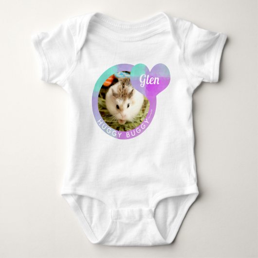 HammyVille - Cute Hamster Heart Huggy Buggy Romper (Voorkant)
