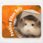 HammyVille - Cute Hamster Positive Vibes only Muismat (Voorkant)