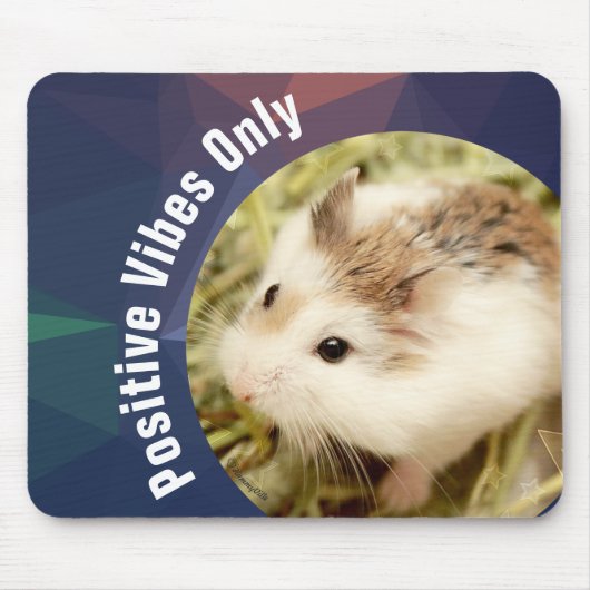 HammyVille - Cute Hamster Positive Vibes only Muismat (Voorkant)