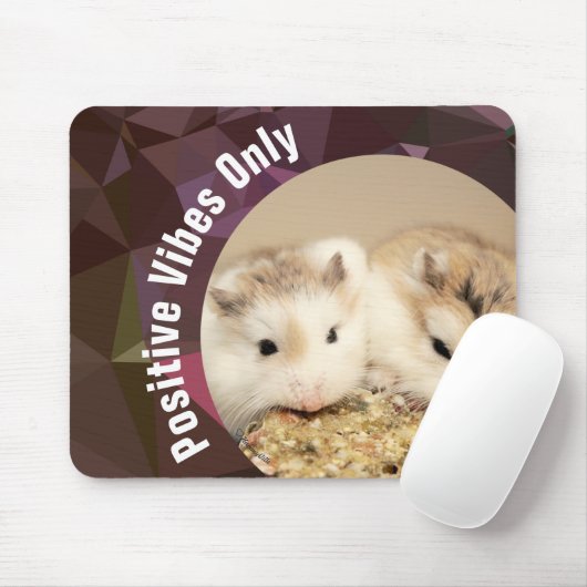 HammyVille - Cute Hamster Positive Vibes Only Muismat (Met muis)