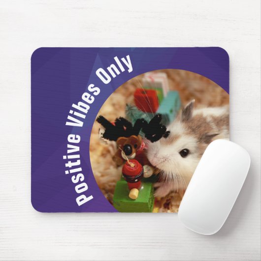 HammyVille - Cute Hamster Positive Vibes Only Muismat (Met muis)