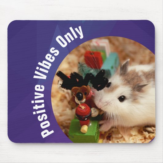 HammyVille - Cute Hamster Positive Vibes Only Muismat (Voorkant)