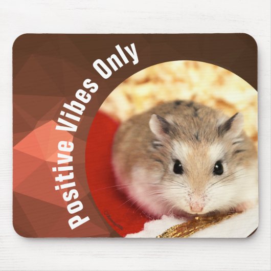 HammyVille - Cute Hamster Positive Vibes Only Muismat (Voorkant)